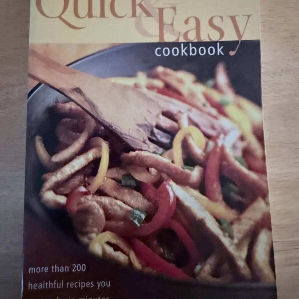 Quick & Easy Cookbook with Vibrant Cover